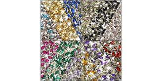 500 Diamante Rivets 10mm Assorted Colours Crystal Studs Leather Craft DIY Repair Embellishment Pack
