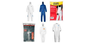 One Off Job Lot of 6 Mixed Disposable Coveralls & Protective Clothing