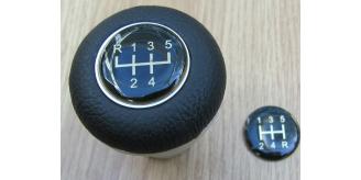 75 x  New Aluminum / leather universal gear knobs with 2 badges