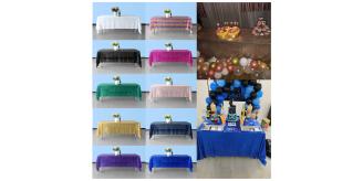 Ice Silk Sequin Rectangle Tablecloth 70x108 Inch Mixed Colours Wedding Party Banquet Event Wholesale