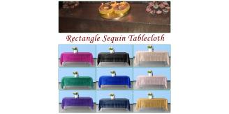 Ice Silk Sequin Rectangle Tablecloth 70x144 Inch Mixed Colours Wedding Party Banquet Event Wholesale