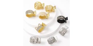 Wholesale Job Lot of 50 Mixed Metal Rhinestone & Pearl Ponytail Hair Claws