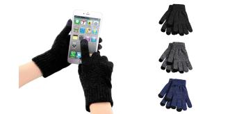 120x Black Touchscreen Gloves Winter Thermal Knit Unisex Phone Gloves Job Lot