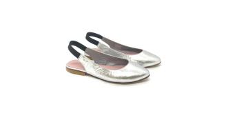 Wholesale Job Lot of 6 The Eugens Girl's Stella Silver Ballerina Shoes