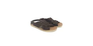 Wholesale Job Lot of 6 The Eugens Girl's Maximos Velours Brown Sandals