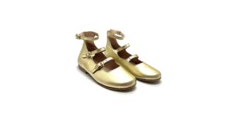 Wholesale Job Lot of 3 The Eugens Girl's Gabi Gold Mary Jane Shoes