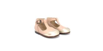 Wholesale Job Lot of 5 The Eugens Girl's Dione Nude/Metal T-bar Shoes