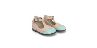 Wholesale Job Lot of 5 The Eugens Girl's Dione Nude/Mint T-bar Shoes