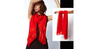 20x Women's Lightweight Scarves - Red Fuchsia