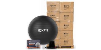 Pallet of 335 OXFIT Anti-Burst Exercise Balls with Foot Pumps (55cm)