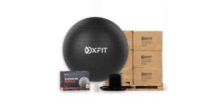 Pallet of 180 OXFIT Anti-Burst Exercise Balls with Foot Pumps (65cm)