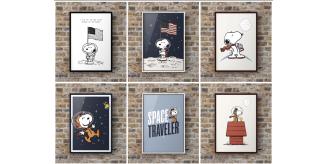 A4 Snoopy Art Prints (Space Theme)
