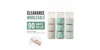 90x Hanging Wall Pocket Storage Organisers Wholesale Clearance Job Lot – 30 Each of 3 Designs