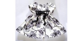 Girls Floral Puff Sleeve Dress Age 1-9 A Line Party Birthday Princess Outfit