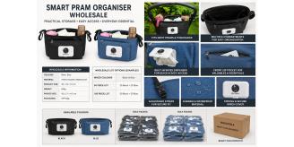 50x Smart Pram Organisers Wholesale Clearance Job Lot – 25 Black 25 Blue