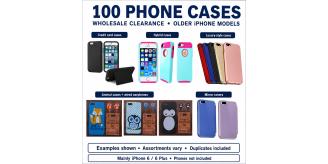100 x iPhone Cases Job Lot Mixed Models Colours Wholesale Clearance NEW