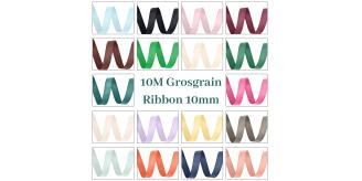 Grosgrain Ribbon 100 Rolls 10mm x 10m Bulk Craft Gift Wrap Cake Decoration Joblot Wholesale