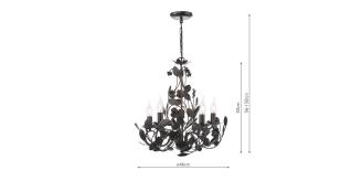 61 x Priscilla 5 Light Pendant Matt Black and Brushed Bronze					 						