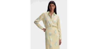 Viscose-Silk Roses Print Blouse & Skirt — Brand New With Tags