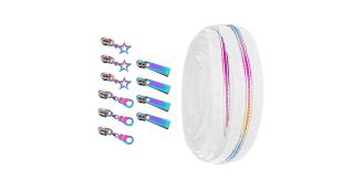 Nylon Zipper Tape & Metal Pulls – 55-Piece Job Lot