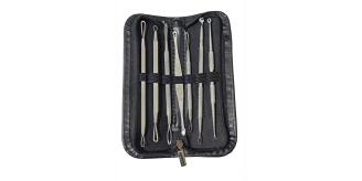 approx 120 pcs facial nail tool set in case
