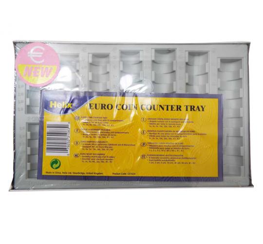 Joblot of 24 Helix Euro Coin Counter Trays 8 Compartments Coin Collecting