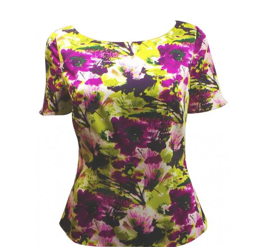 Joblot of 10 Blouses Ladies Floral Pattern Purple/Green Fitted Various Sizes