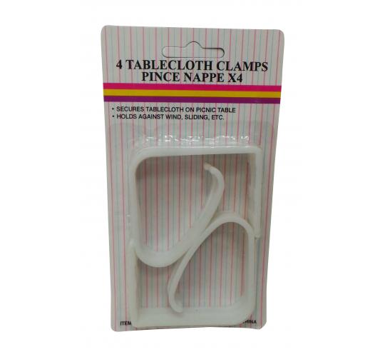 Wholesale Joblot of 72 Kleeneze White Plastic Table Cloth Clamps Packs of 4