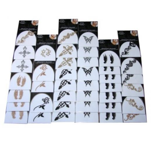 120 x Glam Republic Body Illusion Body Tattoo | 13 types | High Quality