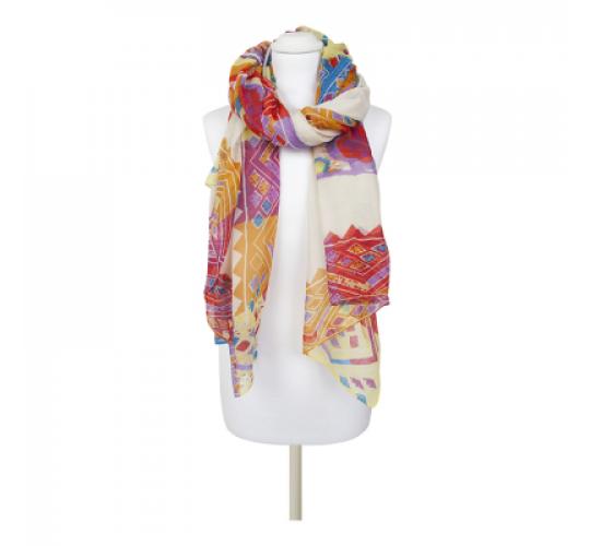 Wholesale Job Lot Clearance Multicoloured Printed Scarf