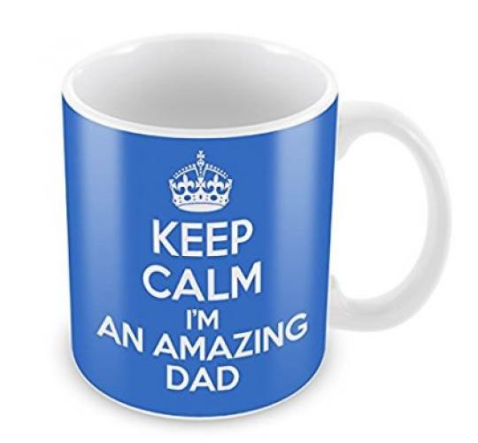 100 Keep Calm im an amazing dad mug BLUE