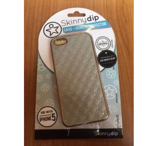 100 x Genuine Skinny Dip Champagne Quilt Bling Case Cover + Screen Protector For iPhone 5 5s SE