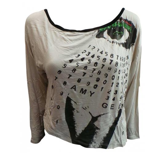 One off Joblot of 8 Amy Gee Ladies Grey Numbers Long Sleeve T-Shirts
