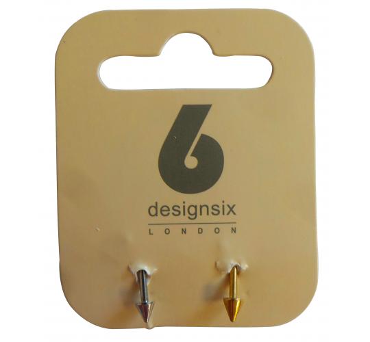 Wholesale Joblot of 20 DesignSix Spike Body Piercing Studs Silver & Gold