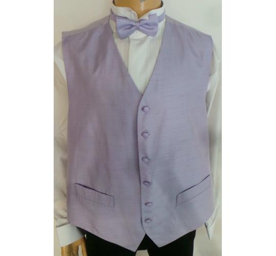 Wholesale Joblot of 10 Mens Lilac Fine Stripe Waistcoats With Accessories