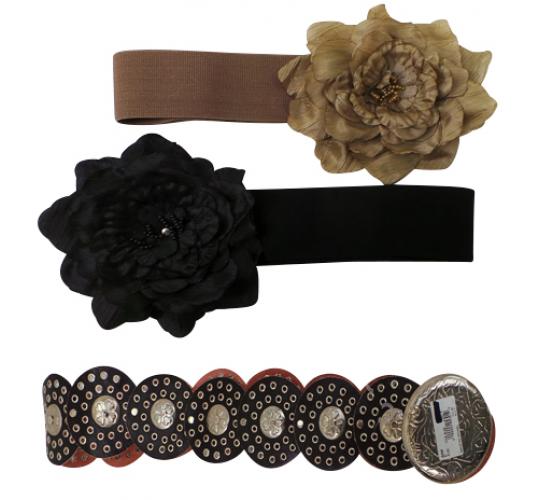One Off Joblot of 17 Womens Floral/Heart Belts 3 Styles