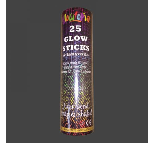 Wholesale Joblot of 6" Orange Glowsticks in tubes of 25