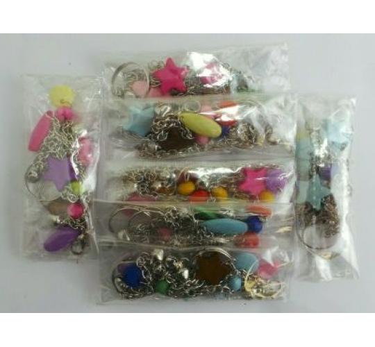 100 Bracelets With Two Or One Ring Chains Featuring Beads Inc Stars Wholesale