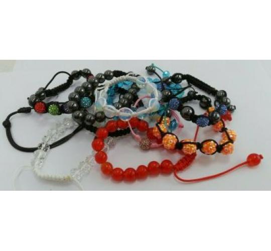 Wholesale Lot Of 50 Shamballa And Clear Bead Bracelets Girls And Womens 