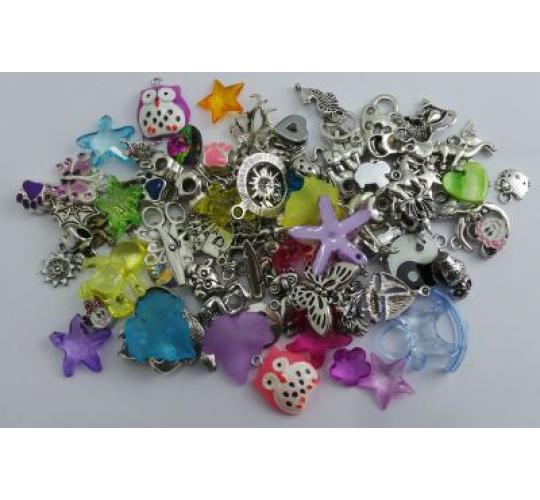 Wholesale Joblot of 100 Jewellery Making Necklace Pendants & Bracelet Charms