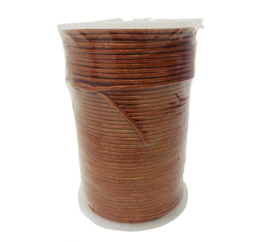 Joblot of 400m of High Quality Metallic Bronze Round Leather Cords 2mm Wide