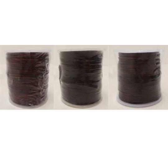 Joblot of 1100m of Brown Real Leather Round Cords 3 Shades 1mm Wide