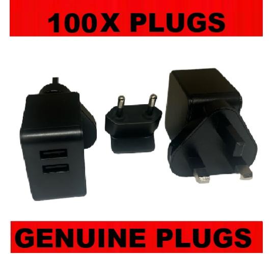 100 x compatible USB Charger Charging plugs for iPhone Samsung HTC Amazon