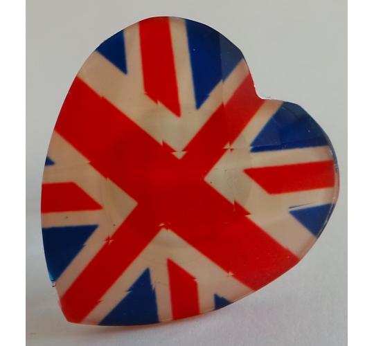 Wholesale Joblot of 100 Heart Shaped Union Jack Rings