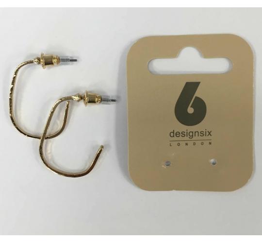 Wholesale Joblot Of 30 DesignB London Gold Skinny Partial Hoop Earrings