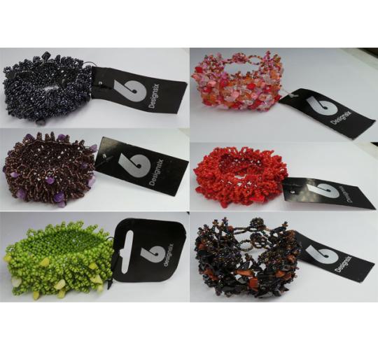 Wholesale Joblot of 30 DesignSix Bead Statement Bracelets Assorted Styles