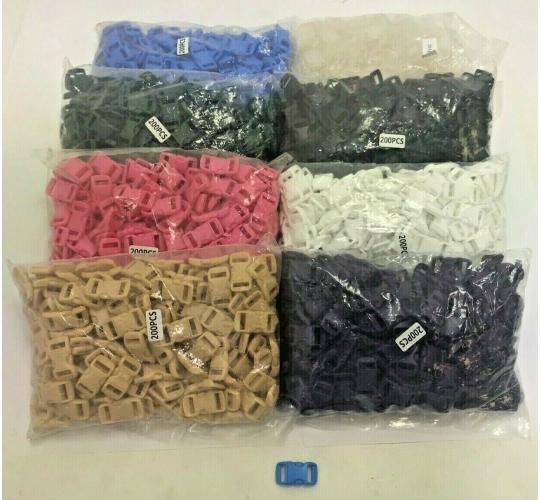 Wholesale Joblot Of 2000 15x30mm Contoured Quick Side Release Buckles Mixed