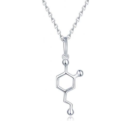 Wholesale Joblot Of 5 MBLife 925 Sterling Silver Chemical Structure Necklaces