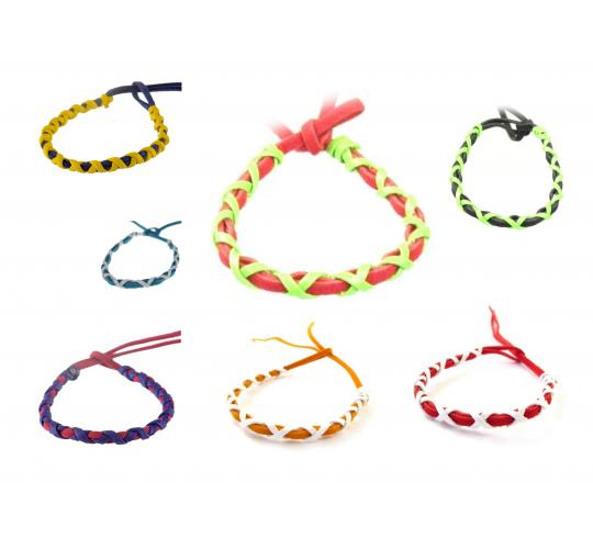 Wholesale Joblot Of 50 Mixed Faux Leather Suede Cord Bracelet Wrap Wristbands
