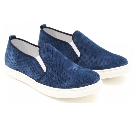 Wholesale Joblot of 5 IL Gufo Kids Slip-On Suede Leather Shoes Blue